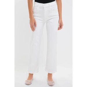 NWT Mother Rambler Zip Ankle in Fairest Of Them All Wide Stretch Crop Jeans 30